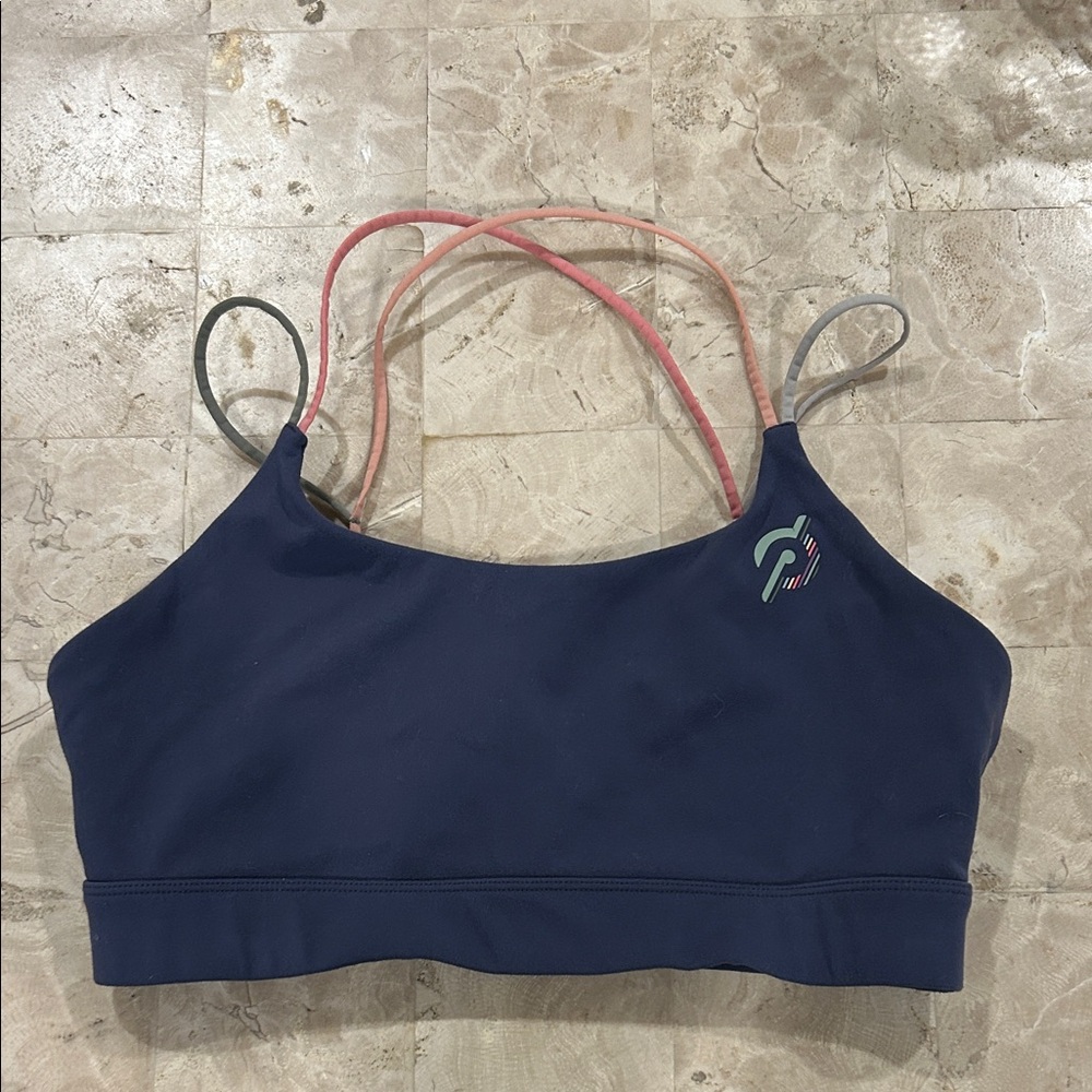 Peloton Strappy‎ Sports Blue Pink/Gray/Peach/Blue Straps Women’s Athletic Size M